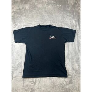 Hawaiian Performance Surfwear Shirt Mens Medium Black Graphic Beach Cotton Surf